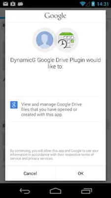 DynamicG Google Drive Plugin android App screenshot 1